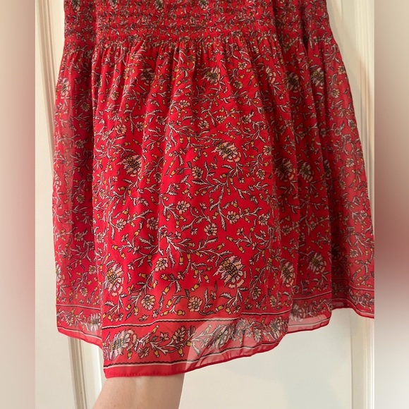 Max Studio Rich Red Floral Pattern Stretch Skirt Women’s Size XL - Picture 5 of 12